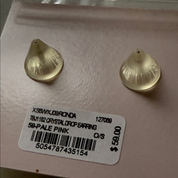 Ted Baker Ronda Rivoli Pink Crystal Drop Earrings - Picture 5 of 6